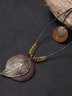Vintage Metal Leaf Sweater Necklace